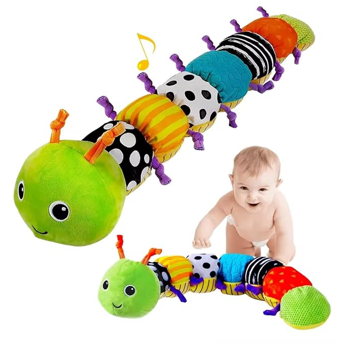 Jinglers 5-in-1 Musical Caterpillar Baby Plush Toy