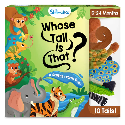 Skillmatics Sensory Cloth Book – 10 Animal Tails