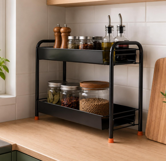 Zepdos 2-Tier Kitchen & Countertop Multipurpose Rack Organizer
